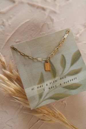 
                  
                    Load image into Gallery viewer, Hope + Future Mini Tag Necklace
                  
                