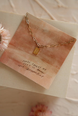 
                  
                    Load image into Gallery viewer, Pure Joy Mini Tag Necklace
                  
                