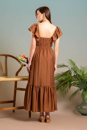 
                  
                    Load image into Gallery viewer, Brown Midi Dress
                  
                