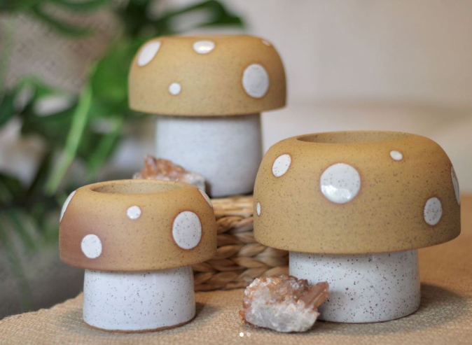 Ceramic Mushroom Vessels