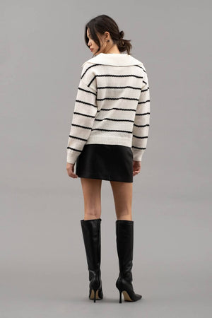 
                  
                    Load image into Gallery viewer, Striped Knit Sweater
                  
                
