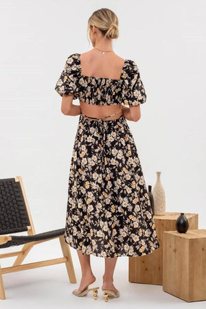 
                  
                    Load image into Gallery viewer, Black Floral Midi
                  
                