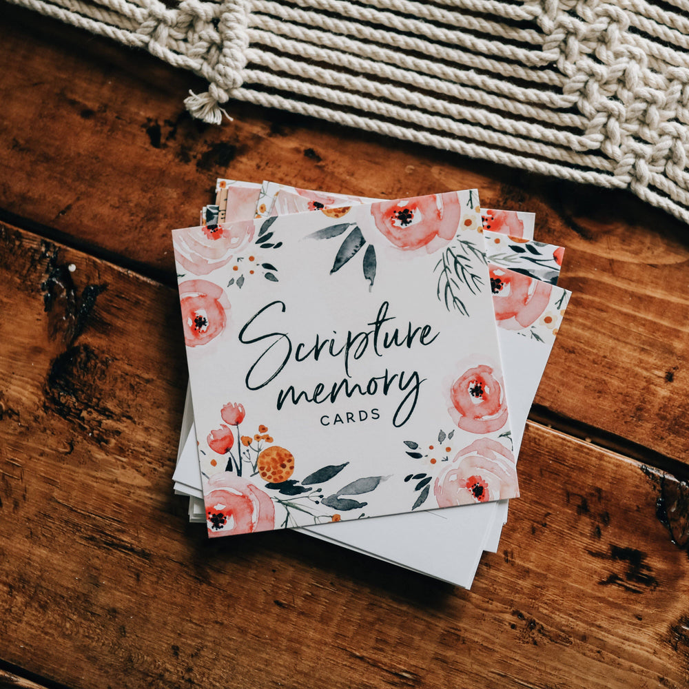 Floral Scripture Memory Cards - The Daily Grace Co