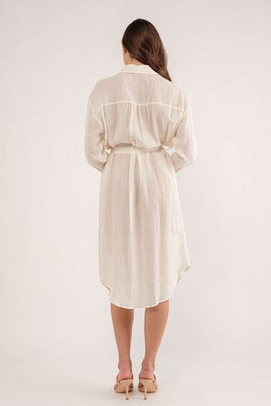 
                  
                    Load image into Gallery viewer, Ivory Button Down Dress
                  
                