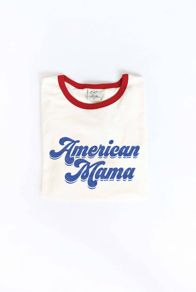 American Mama Ringer Graphic T-Shirt