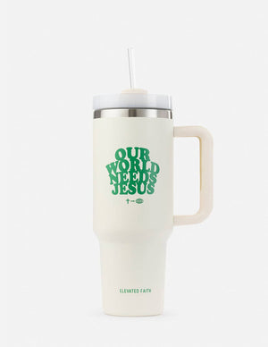 
                  
                    Load image into Gallery viewer, Our World Needs Jesus 40 oz Tumbler
                  
                