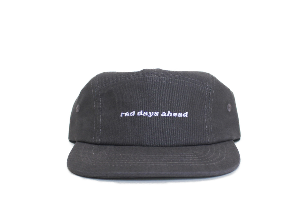 Rad Days Ahead Cotton Five-Panel Kids Hat in Charcoal - RAD RIVER CO.