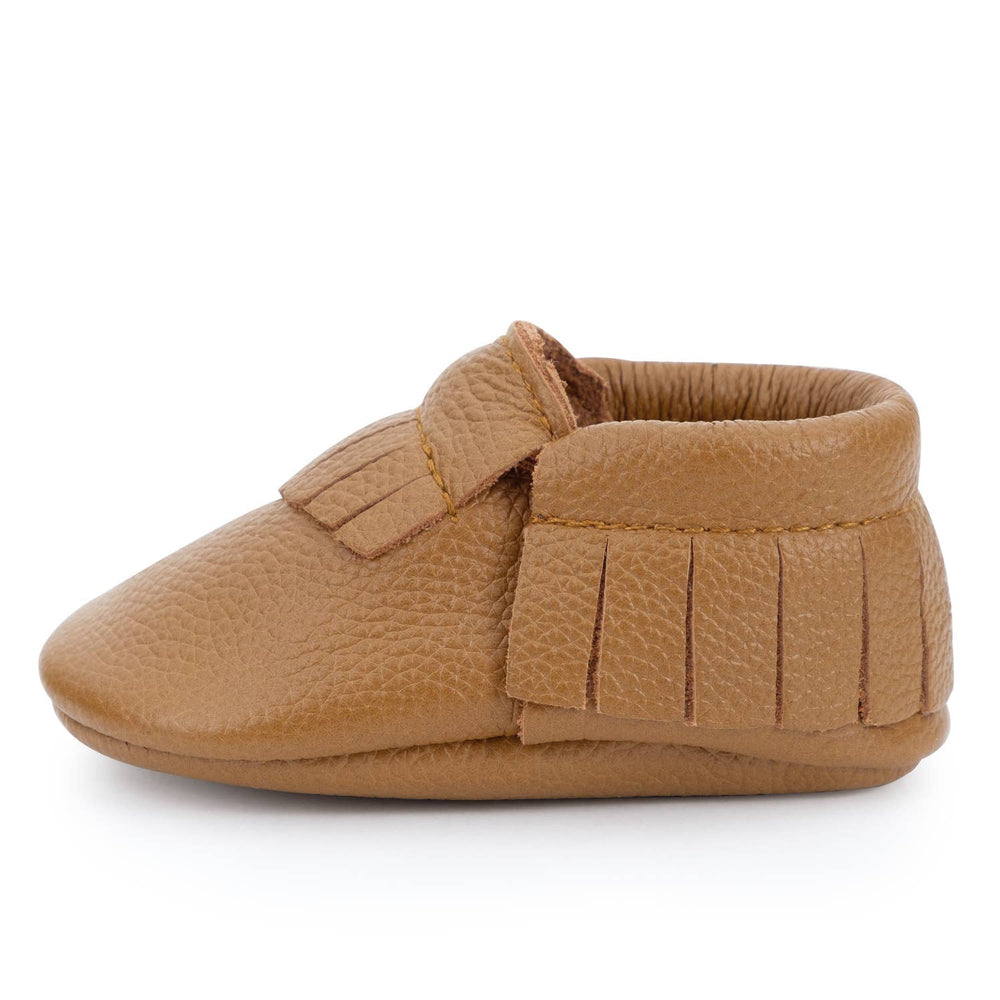 Classic Brown Genuine Leather Baby Moccasins - BirdRock Baby