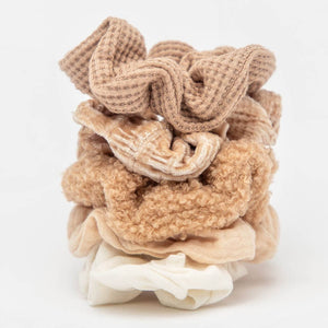 
                  
                    Load image into Gallery viewer, Assorted Textured Scrunchies - Sand
                  
                
