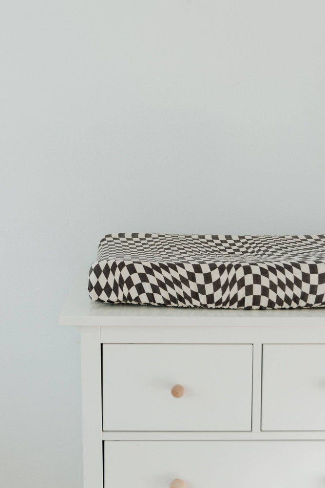 Muslin Changing Pad Cover - B&W Check