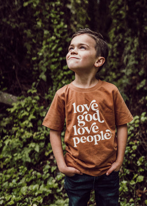 
                  
                    Load image into Gallery viewer, Love God Love People Kids Shirt
                  
                