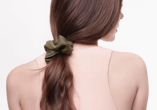 
                  
                    Load image into Gallery viewer, Crepe Scrunchies - Moss
                  
                