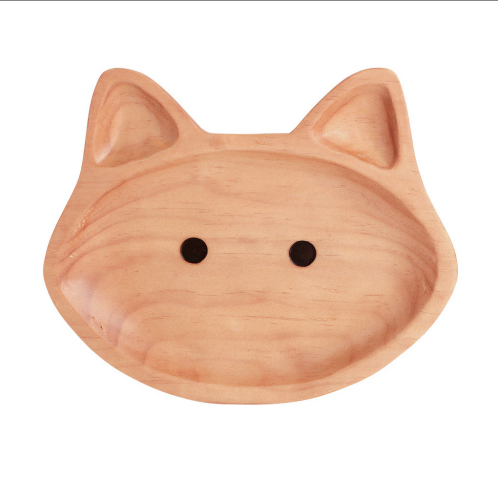 Kids Wood Plate - Cat