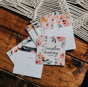 
                  
                    Load image into Gallery viewer, Floral Scripture Memory Cards - The Daily Grace Co
                  
                