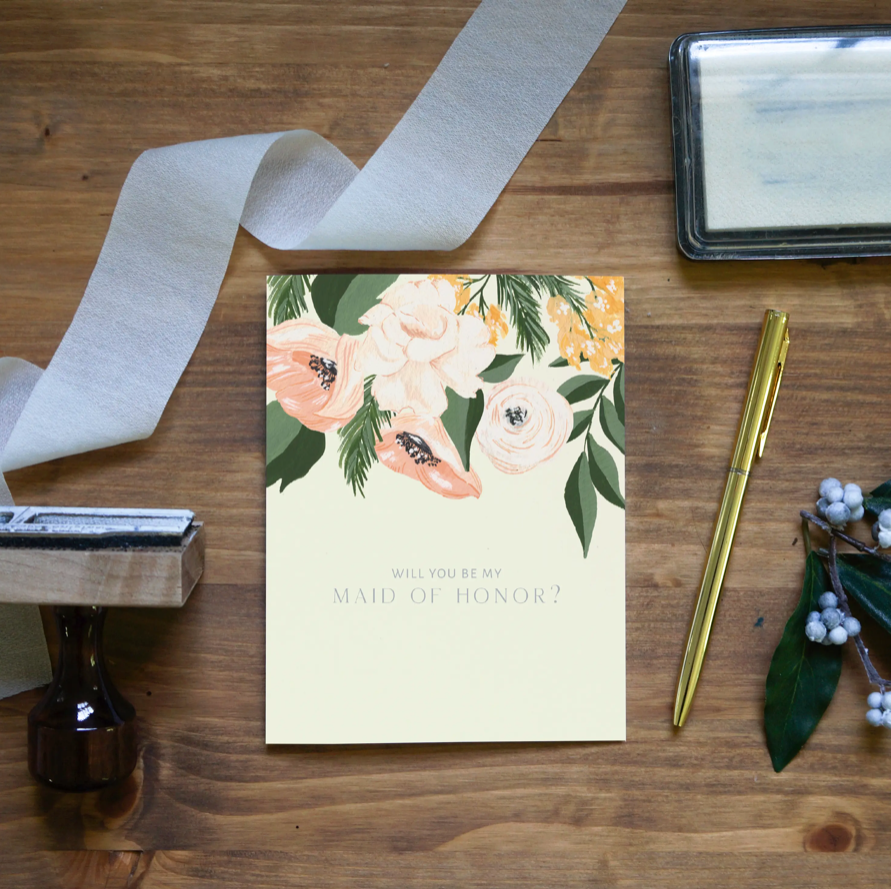 
                  
                    Load image into Gallery viewer, Maid of Honor Wedding Card - Pen + Pillar
                  
                