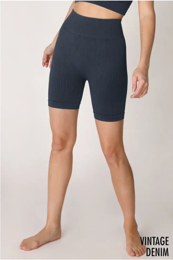 
                  
                    Load image into Gallery viewer, Ribbed Biker Shorts
                  
                
