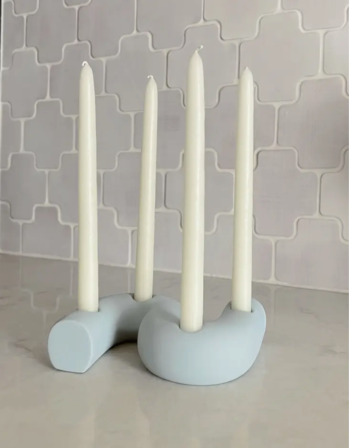 
                  
                    Load image into Gallery viewer, Squiggle Taper Candle Holder
                  
                