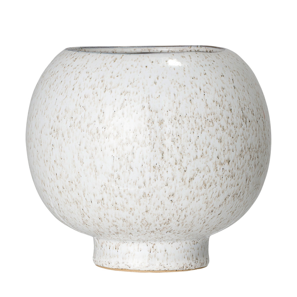 White speckled round pot