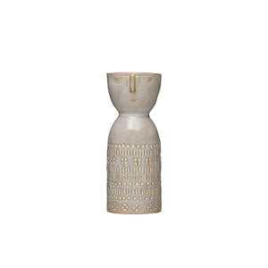 
                  
                    Load image into Gallery viewer, Stoneware face vase
                  
                