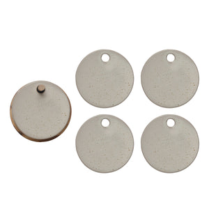 
                  
                    Load image into Gallery viewer, Stoneware Coasters with Wood Holder
                  
                