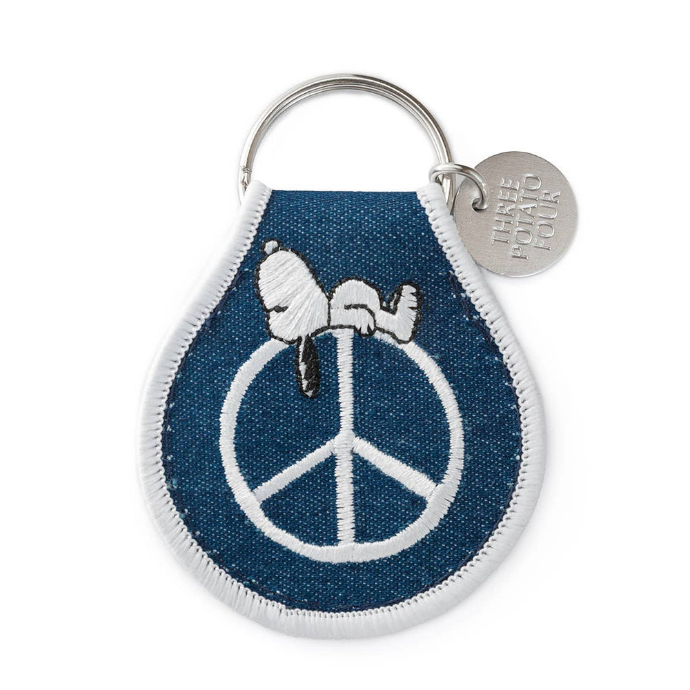 Snoopy Peace Patch Keychain