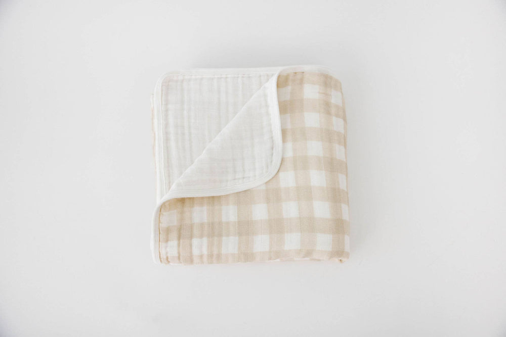 Organic Muslin Baby Blanket - Plaid