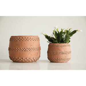 
                  
                    Load image into Gallery viewer, Terracotta dotted planter pot
                  
                