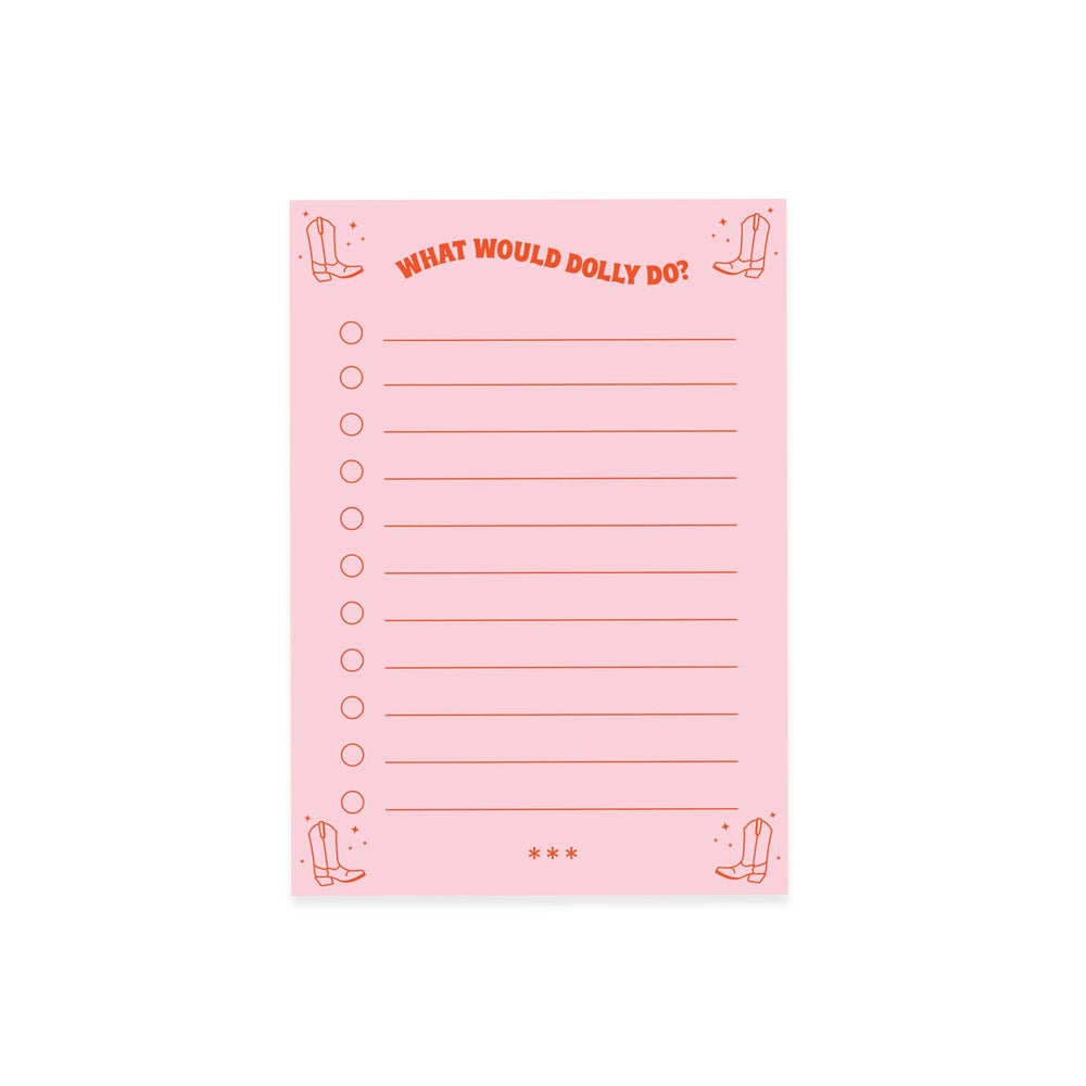 What Would Dolly Do? Notepad - Party Mountain Paper co.