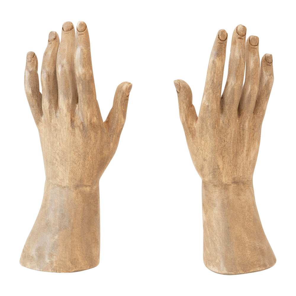 Hand-Carved Wood Hands