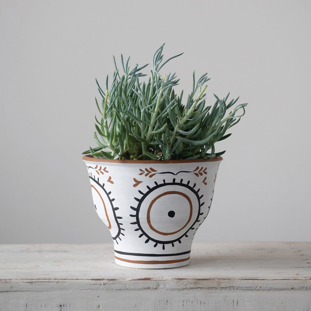 Hand Painted Terracotta planter