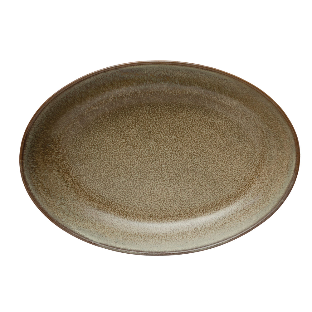 Stoneware serving bowl with Glaze