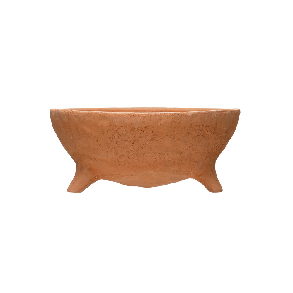 terracotta footed bowl